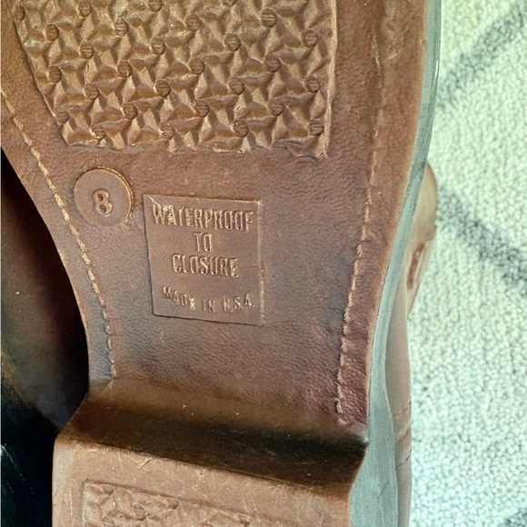 Lacrosse Men’s 8 Made In USA Cowboy Western Rubber Boots Red Vintage - Picture 8 of 10